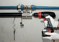 Использование скребка под дрель для полиэтиленовых труб Rotorica T32